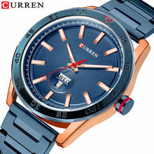 CURREN Top Brand Luxury Watches Mens Casual Quartz Watch Male Clock Fashion Stainless Steel Band Waterproof Wristwatch with Week 2024 - buy cheap