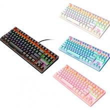 K2 87 клавиш универсальная Проводная RGB подсветка механическая клавиатура компьютерные аксессуары 2024 - купить недорого