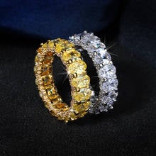 Anillo de circón blanco de estilo hip-hop para hombre y mujer, joya moderna con personalidad exagerada, regalo de joyería, 2020 2024 - compra barato