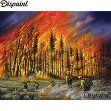 Dispaint Diamond Painting Cross Stitch Pattern 5D Diamond Embroidery "Forest fire landscape" Home Decor DIY diamond Art A27039 2024 - buy cheap