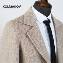Gabardina de lana 2021 para hombre, chaquetas de lana de alta calidad, abrigo clásico de lana, S-XXXL talla grande, novedad de 80% 2024 - compra barato