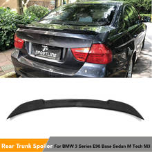 Spoiler traseiro de fibra de carbono para bmw, para modelos 3 series e90 base sedan m tech m3 2003-2012 2024 - compre barato