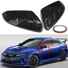 A Pair ABS Car Rearview Rear View Mirror Cover Cap Add-on For Honda For Civic 4 DOOR SEDAN 2016-2020 Side Door Mirror Cover 2024 - buy cheap