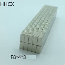100pcs/lot F 8x4x3 N35 Strong Square NdFeB Rare Earth Magnet 8*4*3 Neodymium Magnets for moto 2024 - buy cheap