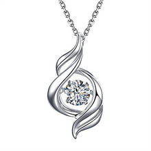 Colar de prata esterlina 925, colar feminino com pingente de cristal, joia da moda para mulheres, acessórios de clavícula 2024 - compre barato