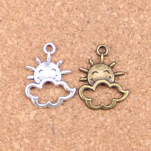 28pcs Charms sun cloud 20x17mm Antique Pendants,Vintage Tibetan Silver Jewelry,DIY for bracelet necklace 2024 - buy cheap