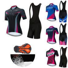 Conjunto de ropa de ciclismo para mujer, conjunto de ropa de bicicleta a la moda, vestido femenino, trajes de cuerpo, ropa de bicicleta de montaña, Kit de uniforme de verano, envío gratis, 2021 2024 - compra barato