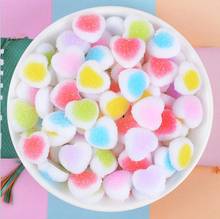 50Pcs/Lot Simulation Hearts Candy Flatback Resin Cabochon DIY Craft Supplies Phone Decor Material Hair Accessories 2024 - buy cheap