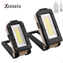 Luz de trabajo COB XPE, linterna LED recargable por USB, linterna de inspección de ajuste Flexible con manético, Luz Portátil para acampar 2024 - compra barato