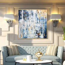 Textura abstracta manual para decoración del hogar, cuadro de paisaje moderno, arte de pared para sala de estar, dormitorio 2024 - compra barato