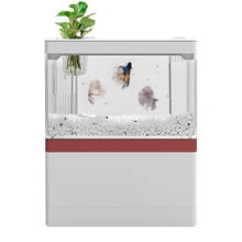 Mini tanque de peixes, tanque pequeno de aquário com desktop criativo, pacote de paisagem ecológica, micro balde de paisagem 2024 - compre barato