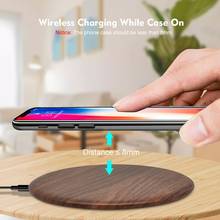 15W Wood Qi Wireless Charging Pad For Samsung Huawei Xiaomi Mix 9 iPhone Fast Wireless Charger With Charging Indicator 2024 - buy cheap