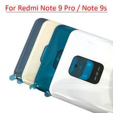 Capa traseira de vidro para xiaomi redmi, capa com cola e peças de reposição, para modelos note 9 pro 9s 2024 - compre barato