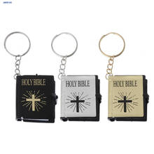 JAVRICK Mini English HOLY BIBLE Keychain Religious Christian Jesus Cross Keyrings Gift 2018 Hot Selling 2024 - buy cheap