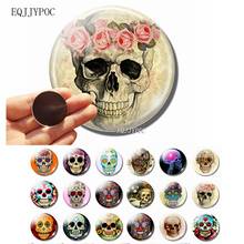 Candy Skull Fridge Magnet Mexican Ghost Festival Message Magnet 30 MM GlassMagnetic Refrigerator Stickers Note Holder Home Decor 2024 - buy cheap