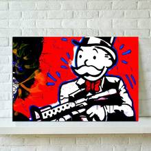 Alec Monopolys Gun Abstract Wall Art Oil Painting Poster Canvas Painting Print Pictures for Living Room Home Decor 2024 - buy cheap
