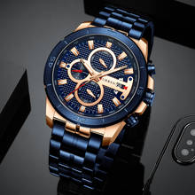 CURREN Business Men Watch Luxury Brand Stainless Steel Wrist Watch Chronograph Army Military Quartz Watches Relogio Masculino 2024 - buy cheap
