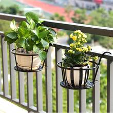 Balcony Flower Rack Flower Pot Plant Vase Stand Hanging Planting Basin Shelf Green Planting Basin Shelf Balcony Flower Rack 2024 - buy cheap