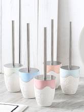 18 Items Relief Series Ceramic Toilet Brush Holder Cleaning Brush Cream color ceramics Bathroom Accessories Set Stainless Steel 2024 - buy cheap