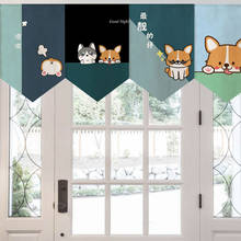 Japanese Lucky Dog Short Curtain Nordic Triangle Curtain For Sushi Shop Kitchen Household Decorative Half Hanging Curtains 2024 - buy cheap