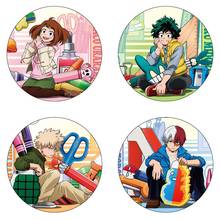 58mm Anime Cartoon 4pcs Japan Accessories Collectible New My Hero Academia  Pins Badges Brooch Backpack Bag Cosplay Collection 2024 - buy cheap