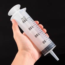 200ml Plastic Large Syringe Tube with 1m Length Silicone Tube For Hydroponics Lab Medical Tool Nutrient Measuring 2024 - buy cheap