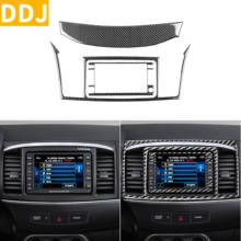 For Mitsubishi Lancer GTS ES DE 2008-2015 Carbon Fiber Navigation Panel Sticker Center Air Vent Frame Trim Strip Car Accessories 2024 - buy cheap