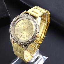 Relógios de aço de luxo mulheres relógios de ouro moda casual feminino relógios de quartzo montre femme reloj mujer relogio feminino damen uhr 2024 - compre barato