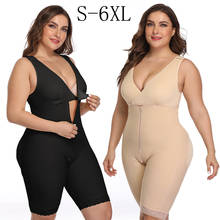 Roupa interior de emagrecimento feminino aberto virilha corpo shaper barriga controle plus size 6xl bodysuit profundo v overbust shapewear cintura fina 2024 - compre barato