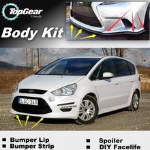 Bumper Lip Deflector Lips For Ford S-Max SMax S Max Front Spoiler Skirt For Top Gear Fans Car View Tuning / Body Kit / Strip 2024 - buy cheap