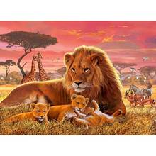 GATYZTORY-pintura por números de Leones y animales, cuadro de arte para pared, lienzo, decoración para el hogar, regalo 2024 - compra barato