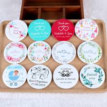 30pcs Diameter 75mm Custom name date Pocket Mirror Personalized logo Wedding Makeup Mirror wedding Favor Bridal Shower Gifts 2024 - buy cheap