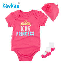 Kavkas Newborn Baby Girl Clothes Winter Set Summer 3pcs 3m 6m 9m 12m Baby Bodysuits Roupa De Bebes 2024 - buy cheap