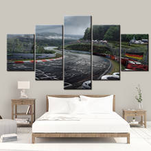 Arte de pared decorativo para el hogar, moderno y Popular, Modular, estilo de 5 piezas, póster grande, impresión en lienzo, pintura de Rally de Nurburgring 2024 - compra barato