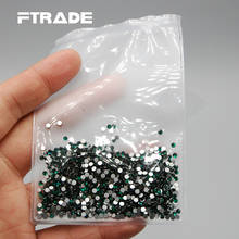 Discount Promotion SS3-SS30 Emerald/Dark Green Color 3D Nail Art Rhinestone Non-Hotfix DIY Glue On Flatback Glass Stones 2024 - buy cheap