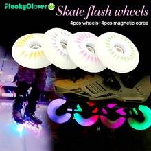 4pcs Inline Flash Roller Wheel 90A 60mm 64mm 68mm 70mm wheel SEBA Skate LED Light Roller PU Freestyle Slalom Patines Tire Wheel 2024 - buy cheap