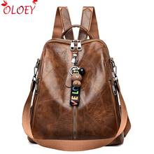 Multifunction Retro Backpack Women Bagpack pu Leather School Bags For Teenage Girls Casual Bags For Women 2020 Travel Backpack 2024 - buy cheap