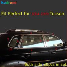 For Hyundai Tucson 2004 2005 2006 2007 2008 2009 Stainless Steel Full Window Frame Trims Molding Strip Car Styling Accessories 2024 - buy cheap