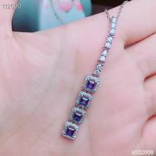 KJJEAXCMY fine jewelry 925 Silver inlaid Natural sapphire Gemstone vintage necklace luxury ladies pendant support check 2024 - buy cheap