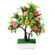 Artificial Fruit Tree Potted Bonsai Fake Apple Peach Plants Simulation Wedding Office Hotel Home Garden Decoration Accessories 2024 - buy cheap