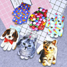 Children Winter Warm Gloves Knitted 3d Print Mittens Full Finger Girls Boys Gloves Thicken Kids Glove 2024 - buy cheap