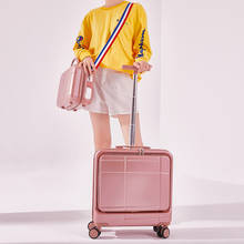 Conjunto de bagagem feminina de 18 polegadas, mala de viagem em rodas, mala carrinho com laotop, mala inovadora 2024 - compre barato
