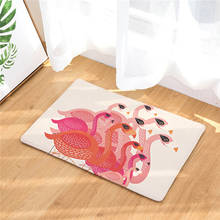 Flamingo reutilizável lavável tapete capacho sala de estar rosa elegante quarto corredor antiderrapante dustproof tapetes de cozinha 2024 - compre barato