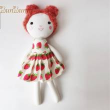 Boneca de pano artesanal com cabelo loiro e multicamadas, boneca de vestido africano feminina, boneca de pelúcia macia para meninas 2024 - compre barato