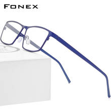FONEX Pure Titanium Eyeglasses Frame Prescription Eye Glasses for Men Square Myopia Optical Glasses Frame Japan Eyewear 871 2024 - buy cheap