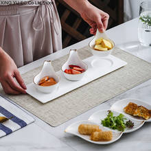 Plato de cerámica blanco para aperitivos Phnom Penh, vajilla de Caviar, bandeja redonda para fruta, té de la tarde, plato de postre, vajilla creativa 2024 - compra barato