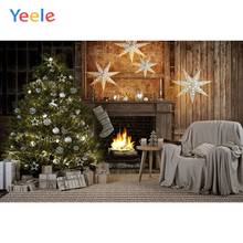 Fondo de Navidad de Yeele sofá árbol chimenea fuego recién nacido bebé cumpleaños fiesta sesión fotográfica fondo de fotografía estudio de fotografía 2024 - compra barato