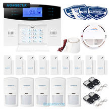 HOMSECUR Wireless&Wired GSM-2G SMS Autodial Home House Alarm System+Smoke Sensor 2024 - buy cheap