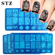 STZ 1pcs Nail Art Stamping Plate Template Lace Flower Leaf Butterfly Stencils Stamp for Nails Polish Mold Manicure Tools BC01-20 2024 - buy cheap