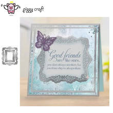 Piggy craft corte de metal morre molde 5pcs laço canto quadro scrapbook papel ofício faca molde lâmina punch stencils morrer 2024 - compre barato